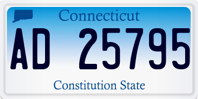 CT license plate AD25795