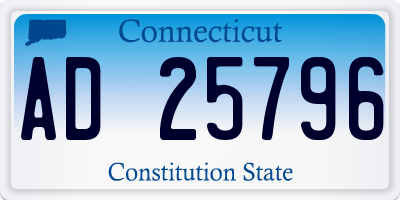 CT license plate AD25796