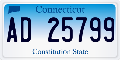 CT license plate AD25799