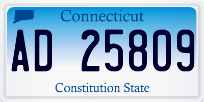 CT license plate AD25809