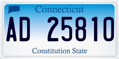 CT license plate AD25810