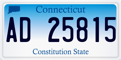 CT license plate AD25815