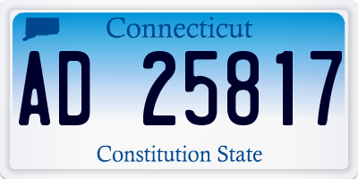 CT license plate AD25817