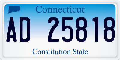 CT license plate AD25818