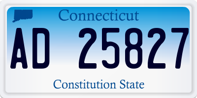 CT license plate AD25827