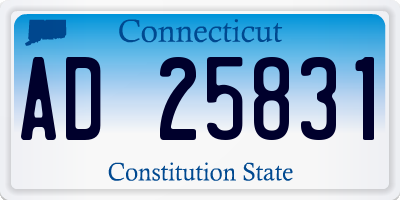 CT license plate AD25831