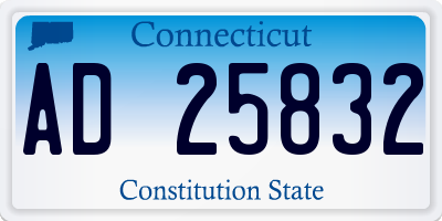 CT license plate AD25832