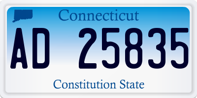 CT license plate AD25835