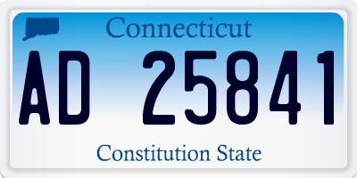 CT license plate AD25841
