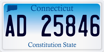 CT license plate AD25846