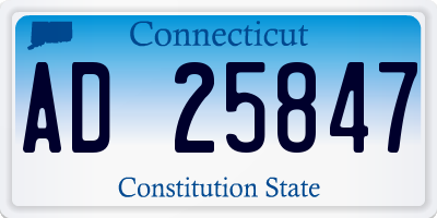 CT license plate AD25847