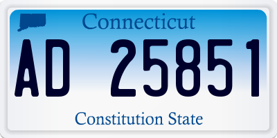 CT license plate AD25851