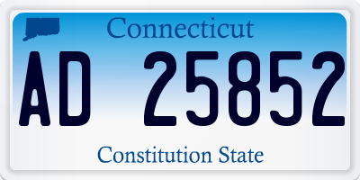 CT license plate AD25852