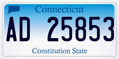 CT license plate AD25853