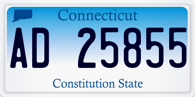 CT license plate AD25855
