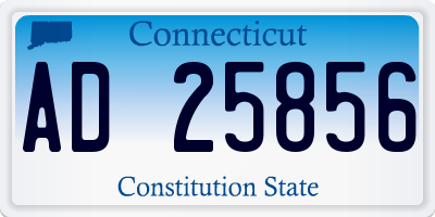 CT license plate AD25856