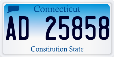 CT license plate AD25858