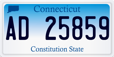CT license plate AD25859