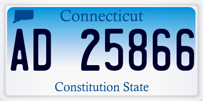 CT license plate AD25866