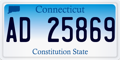 CT license plate AD25869
