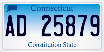 CT license plate AD25879