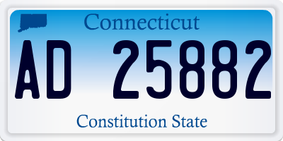 CT license plate AD25882