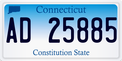 CT license plate AD25885