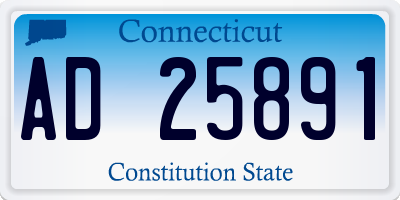 CT license plate AD25891