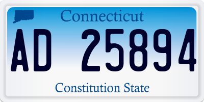 CT license plate AD25894