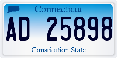 CT license plate AD25898