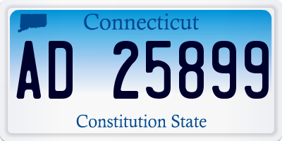 CT license plate AD25899