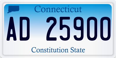 CT license plate AD25900