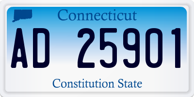 CT license plate AD25901