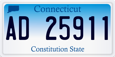 CT license plate AD25911