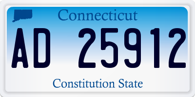 CT license plate AD25912