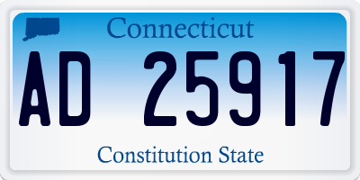 CT license plate AD25917