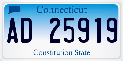 CT license plate AD25919