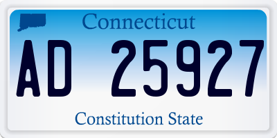 CT license plate AD25927