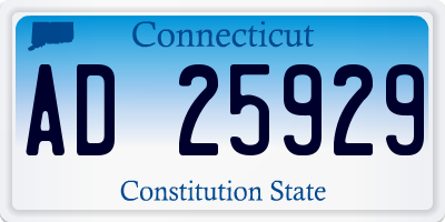CT license plate AD25929