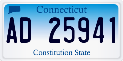 CT license plate AD25941