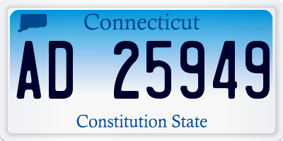 CT license plate AD25949
