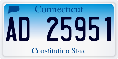 CT license plate AD25951