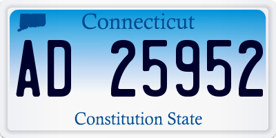 CT license plate AD25952