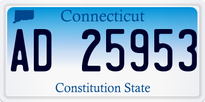 CT license plate AD25953
