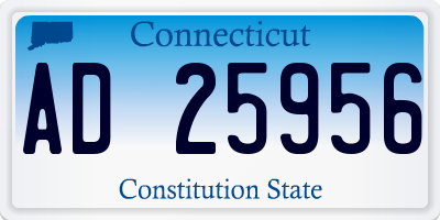 CT license plate AD25956