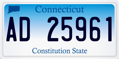 CT license plate AD25961