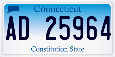 CT license plate AD25964