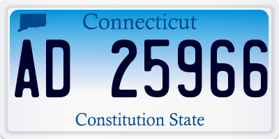 CT license plate AD25966