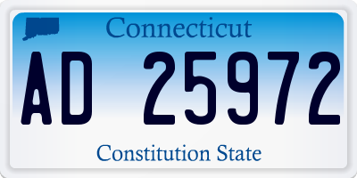 CT license plate AD25972