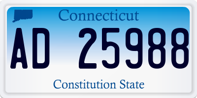 CT license plate AD25988